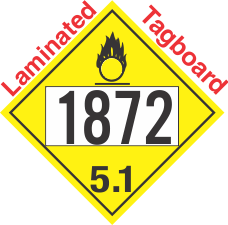 Oxidizer Class 5.1 UN1872 Tagboard DOT Placard
