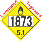 Oxidizer Class 5.1 UN1873 Tagboard DOT Placard