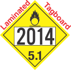 Oxidizer Class 5.1 UN2014 Tagboard DOT Placard