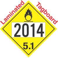 Oxidizer Class 5.1 UN2014 Tagboard DOT Placard