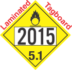 Oxidizer Class 5.1 UN2015 Tagboard DOT Placard