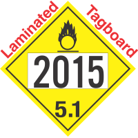 Oxidizer Class 5.1 UN2015 Tagboard DOT Placard