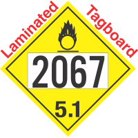 Oxidizer Class 5.1 UN2067 Tagboard DOT Placard