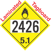 Oxidizer Class 5.1 UN2426 Tagboard DOT Placard