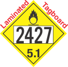 Oxidizer Class 5.1 UN2427 Tagboard DOT Placard