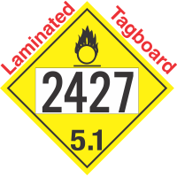 Oxidizer Class 5.1 UN2427 Tagboard DOT Placard