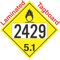 Oxidizer Class 5.1 UN2429 Tagboard DOT Placard