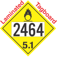 Oxidizer Class 5.1 UN2464 Tagboard DOT Placard