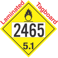 Oxidizer Class 5.1 UN2465 Tagboard DOT Placard