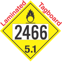 Oxidizer Class 5.1 UN2466 Tagboard DOT Placard