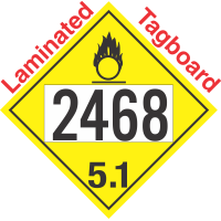 Oxidizer Class 5.1 UN2468 Tagboard DOT Placard