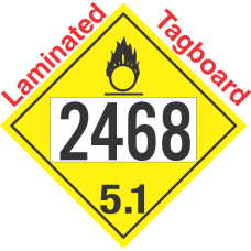 Oxidizer Class 5.1 UN2468 Tagboard DOT Placard