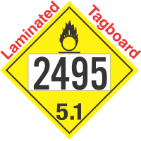 Oxidizer Class 5.1 UN2495 Tagboard DOT Placard