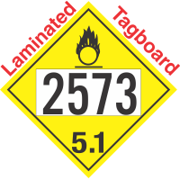 Oxidizer Class 5.1 UN2573 Tagboard DOT Placard