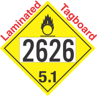 Oxidizer Class 5.1 UN2626 Tagboard DOT Placard