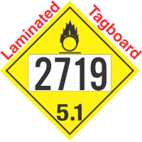 Oxidizer Class 5.1 UN2719 Tagboard DOT Placard