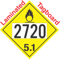 Oxidizer Class 5.1 UN2720 Tagboard DOT Placard