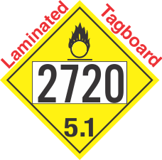 Oxidizer Class 5.1 UN2720 Tagboard DOT Placard