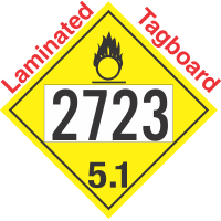 Oxidizer Class 5.1 UN2723 Tagboard DOT Placard