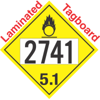 Oxidizer Class 5.1 UN2741 Tagboard DOT Placard