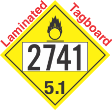 Oxidizer Class 5.1 UN2741 Tagboard DOT Placard