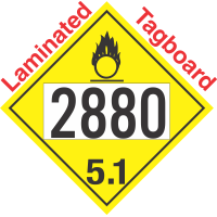 Oxidizer Class 5.1 UN2880 Tagboard DOT Placard