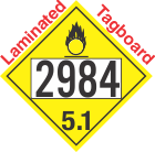 Oxidizer Class 5.1 UN2984 Tagboard DOT Placard