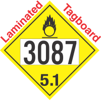 Oxidizer Class 5.1 UN3087 Tagboard DOT Placard