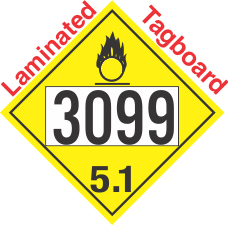 Oxidizer Class 5.1 UN3099 Tagboard DOT Placard
