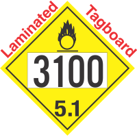 Oxidizer Class 5.1 UN3100 Tagboard DOT Placard