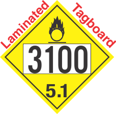 Oxidizer Class 5.1 UN3100 Tagboard DOT Placard
