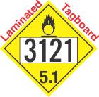 Oxidizer Class 5.1 UN3121 Tagboard DOT Placard