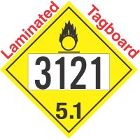 Oxidizer Class 5.1 UN3121 Tagboard DOT Placard