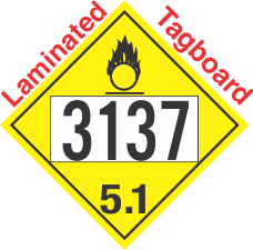 Oxidizer Class 5.1 UN3137 Tagboard DOT Placard