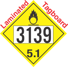 Oxidizer Class 5.1 UN3139 Tagboard DOT Placard