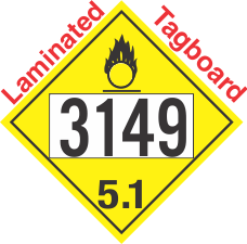 Oxidizer Class 5.1 UN3149 Tagboard DOT Placard