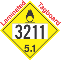 Oxidizer Class 5.1 UN3211 Tagboard DOT Placard