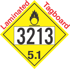Oxidizer Class 5.1 UN3213 Tagboard DOT Placard