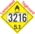 Oxidizer Class 5.1 UN3216 Tagboard DOT Placard