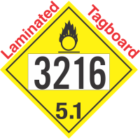 Oxidizer Class 5.1 UN3216 Tagboard DOT Placard