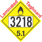 Oxidizer Class 5.1 UN3218 Tagboard DOT Placard