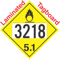 Oxidizer Class 5.1 UN3218 Tagboard DOT Placard