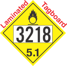 Oxidizer Class 5.1 UN3218 Tagboard DOT Placard