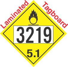 Oxidizer Class 5.1 UN3219 Tagboard DOT Placard
