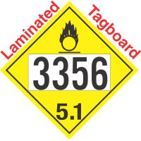 Oxidizer Class 5.1 UN3356 Tagboard DOT Placard