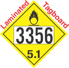 Oxidizer Class 5.1 UN3356 Tagboard DOT Placard