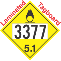 Oxidizer Class 5.1 UN3377 Tagboard DOT Placard