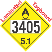 Oxidizer Class 5.1 UN3405 Tagboard DOT Placard