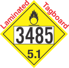 Oxidizer Class 5.1 UN3485 Tagboard DOT Placard