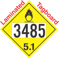 Oxidizer Class 5.1 UN3485 Tagboard DOT Placard